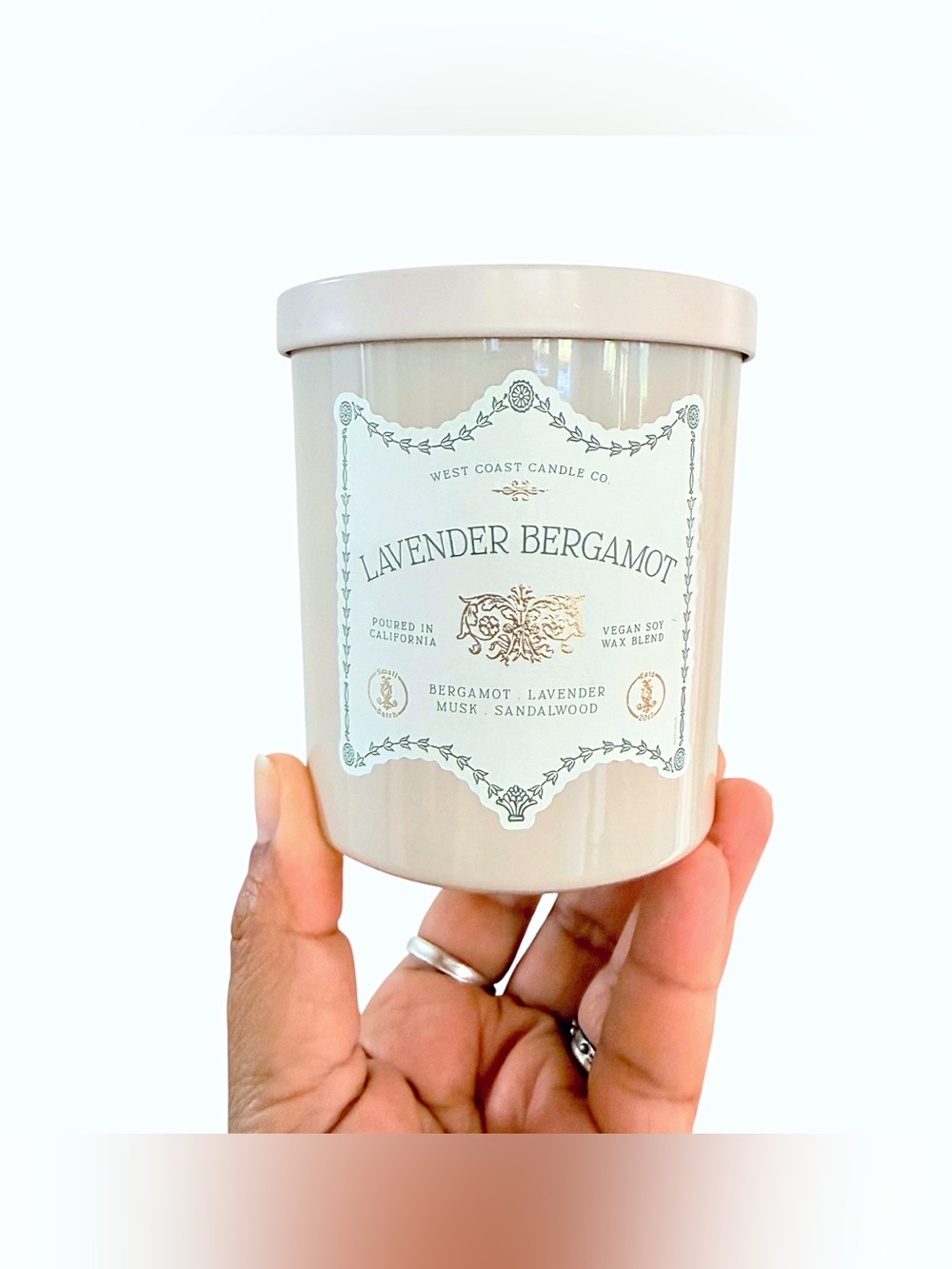 Leoben Company Lavender Bergamot Scented Candle - Cream West Coast Candle Co.